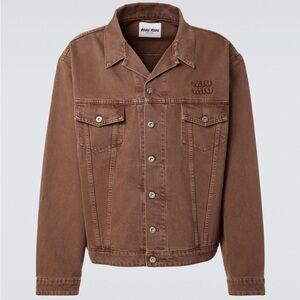 Miu Miu Chocolate Brown Denim Jacket
